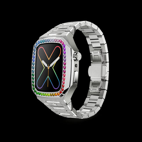 Apple Watch Case - EVF45 - RAINBOW Silver